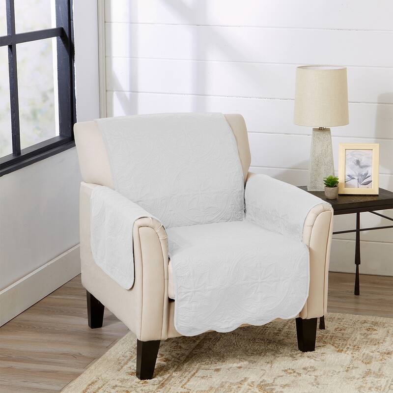 Reversible Chair Cover Quilted Pet Furniture Protector Slipcover