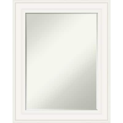 Petite Bevel Bathroom Wall Mirror - Ridge White Frame - Ridge White - 24 x 30 in