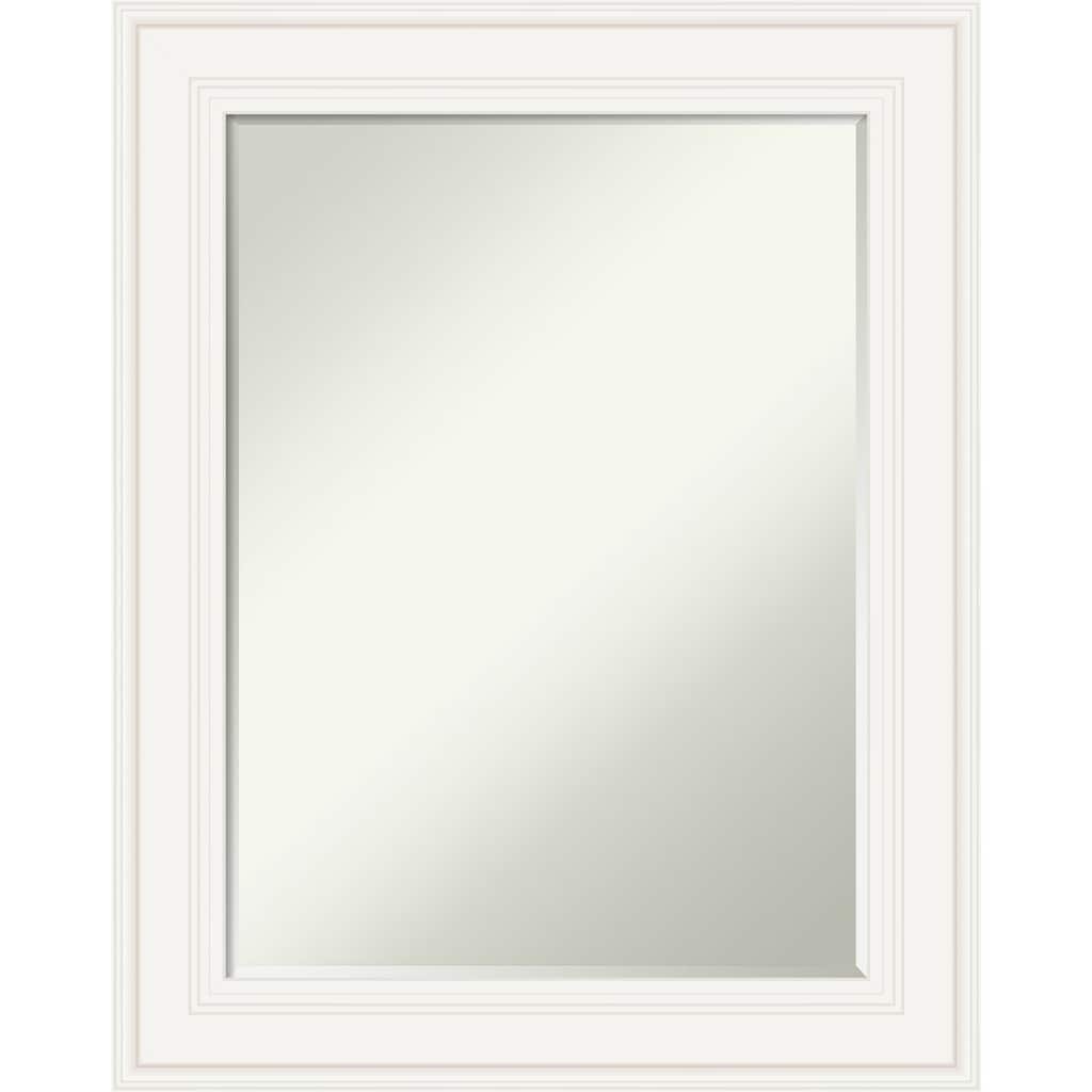 Petite Bevel Bathroom Wall Mirror - Ridge White Frame - Ridge White - 24 x 30 in