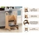 preview thumbnail 12 of 61, Kids Wooden Kitchen Step Stool with Safety Rails and Anti-Slip Mat, Kids Countertop Step Stools for Kids