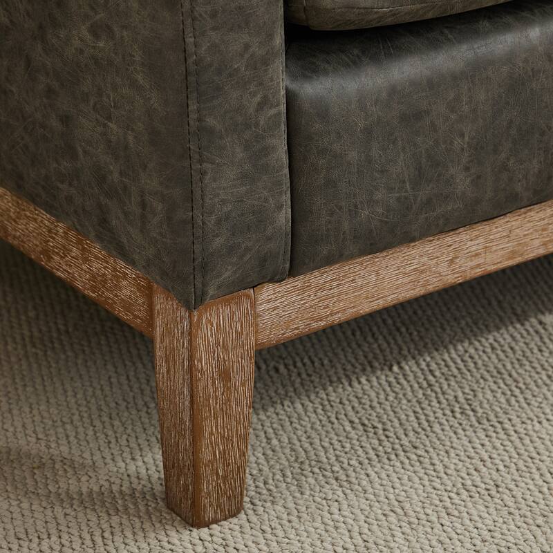 Roomfitters 66.34" Upholstered Bench Daybed with Fluted Wood Legs and 2 Bolster Pillows, Bedroom