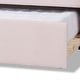 preview thumbnail 9 of 12, Timila Modern and Contemporary Light Pink Velvet Fabric Upholstered Queen Size Daybed with Trundle