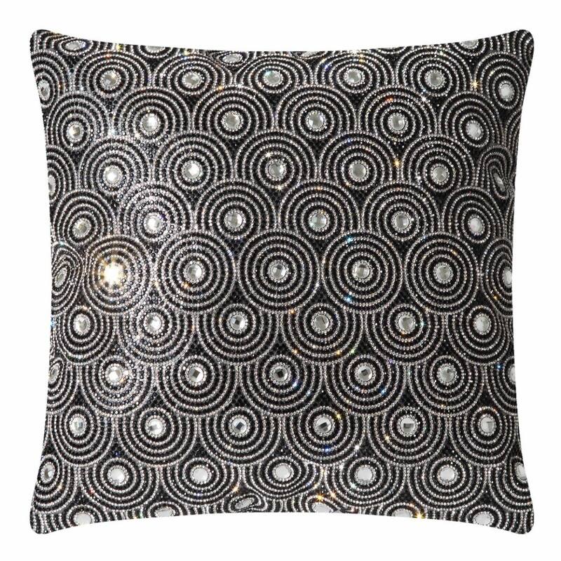 Sparkles Home Monte Carlo Rhinestone Pillow - Black