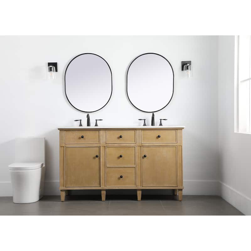 60" Bordeaux Bathroom Vanity - Antique Oak