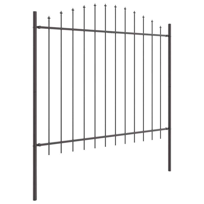 vidaXL Garden Fence Gray