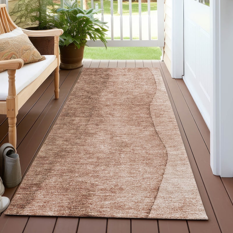 Machine Washable Indoor/ Outdoor Chantille Contemporary Ombre Rug