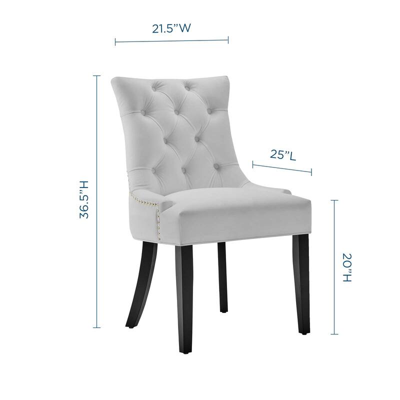 Silver Orchid Kornman Velvet Dining Side Chairs (Set of 2)