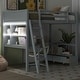 preview thumbnail 2 of 33, Full Pine Loft Bed with Desk & Smart Charging