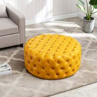 Buy Yellow Faux Leather Ottomans Storage Ottomans Online At Overstock Our Best Living Room Furniture Deals