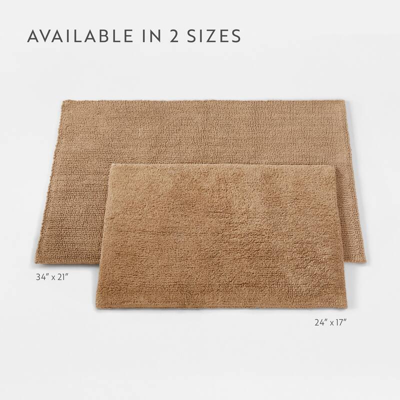 Becky Cameron 100% Cotton Reversible Solid Bath Mat