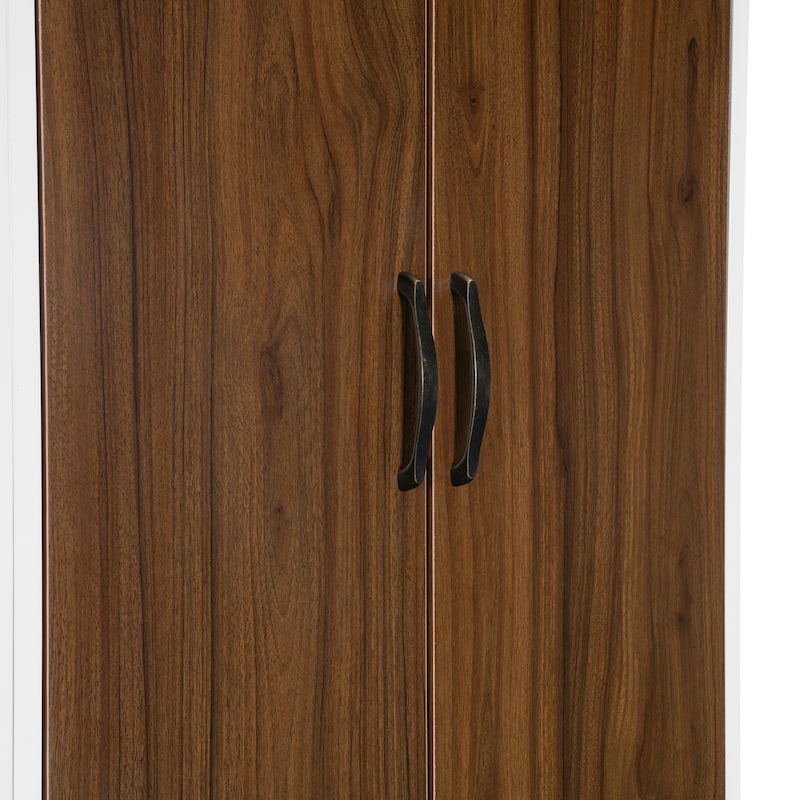 Full Size Murphy Bed Wall Bed with Closet, Drawers and Table