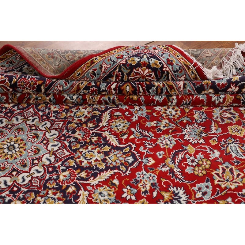 Traditional Kashan Turkish Area Rug Machine Made Living Room Carpet - 9'6" x 12'6"
