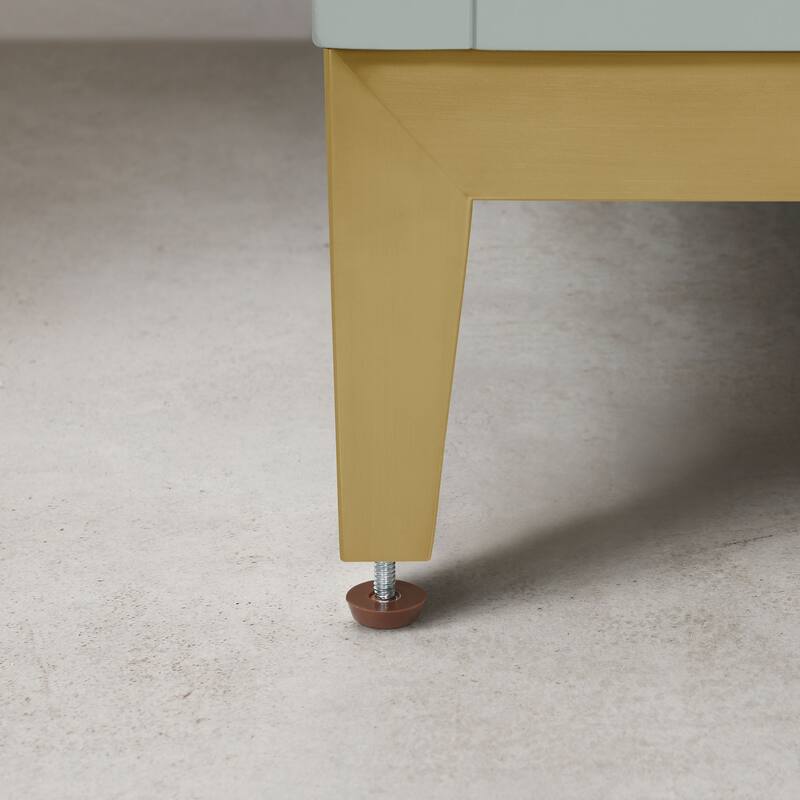 Diya Undermount Single Sink Bathroom Vanity with White Engineered Marble Top