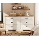 preview thumbnail 61 of 71, WAMPAT Mid Century Modern Dresser, 31.9" Tall Storage Cabinet with Drawers Antique White - 6-drawer
