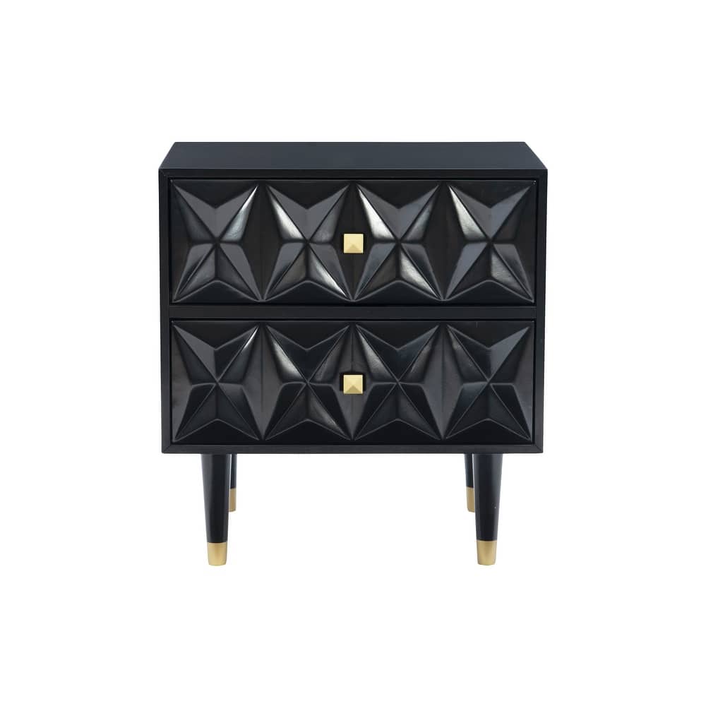 Carson Carrington Geo Wood Nightstand