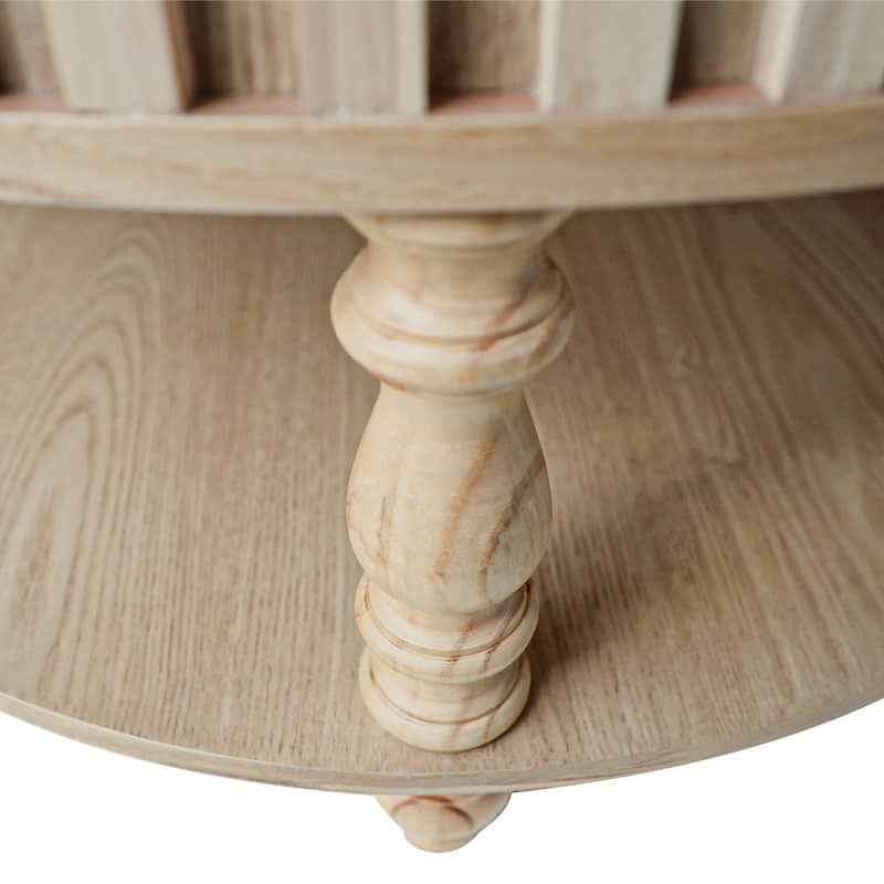 GDF Studio - Farmhouse Wooden Storage Coffee Table with Flip-Top