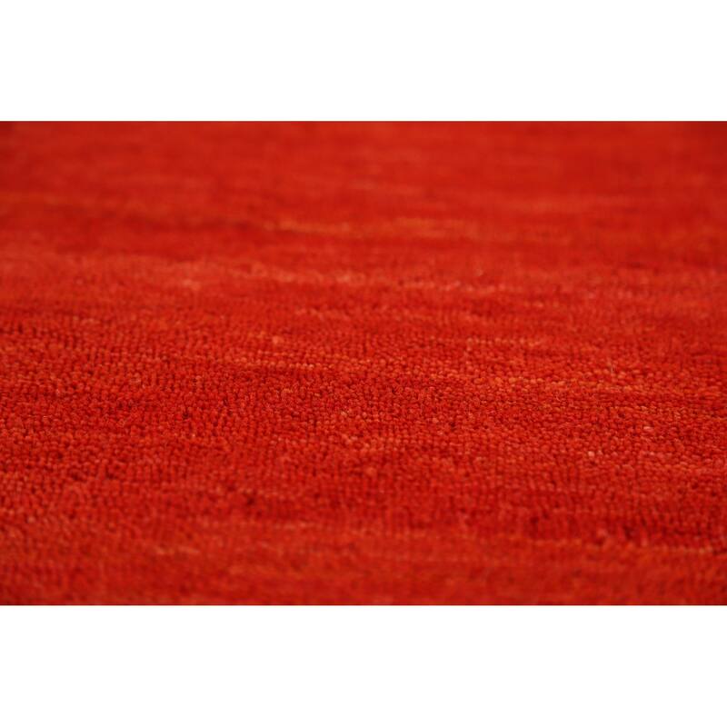 Hand Knotted Oriental 100% Wool Carpet Tribal Animal Pictorial Oranges & Rust Gabbeh Area Rug - 6' 6'' X 6' 6''