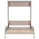 preview thumbnail 4 of 8, Queen Size Murphy Bed with Upholstered Sofa & LED Light by Harper&Bright Designs - Beige
