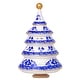preview thumbnail 1 of 0, STP Goods Blue & White Musical Christmas Tree Figurine