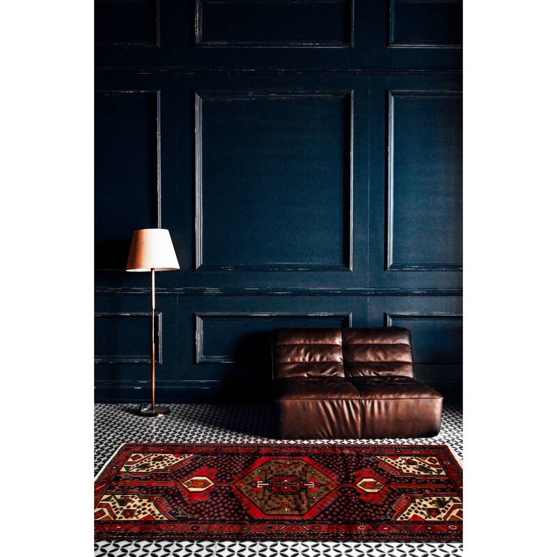 ECARPETGALLERY Hand-knotted Anadol Navy Wool Rug - 4'1 x 6'5