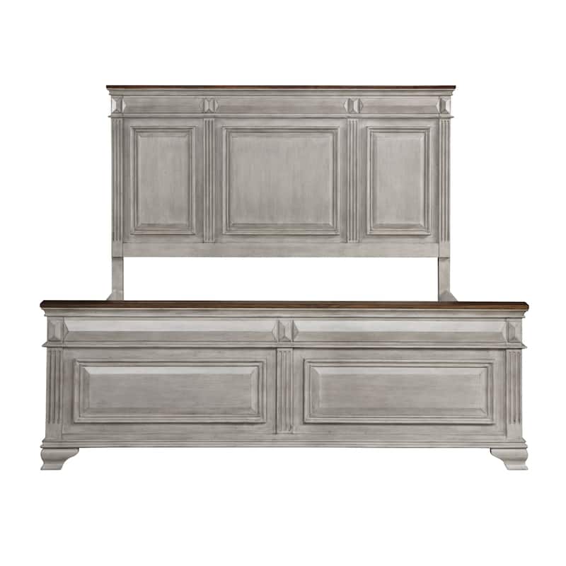 Veda Gray Brown Panel Bed