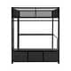 preview thumbnail 24 of 32, Full Metal Gaming Loft Bed with LED, Desk & Drawers