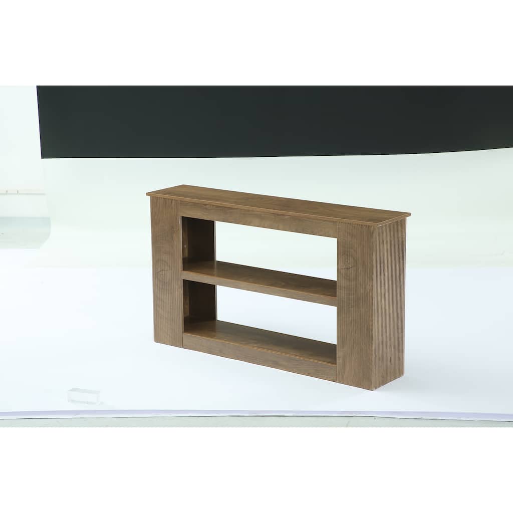 55-Inch Farmhouse Console Table, 3-tier Narrow Sofa Table with Storage - 11.81" D x 55.12" W x 31.5" H