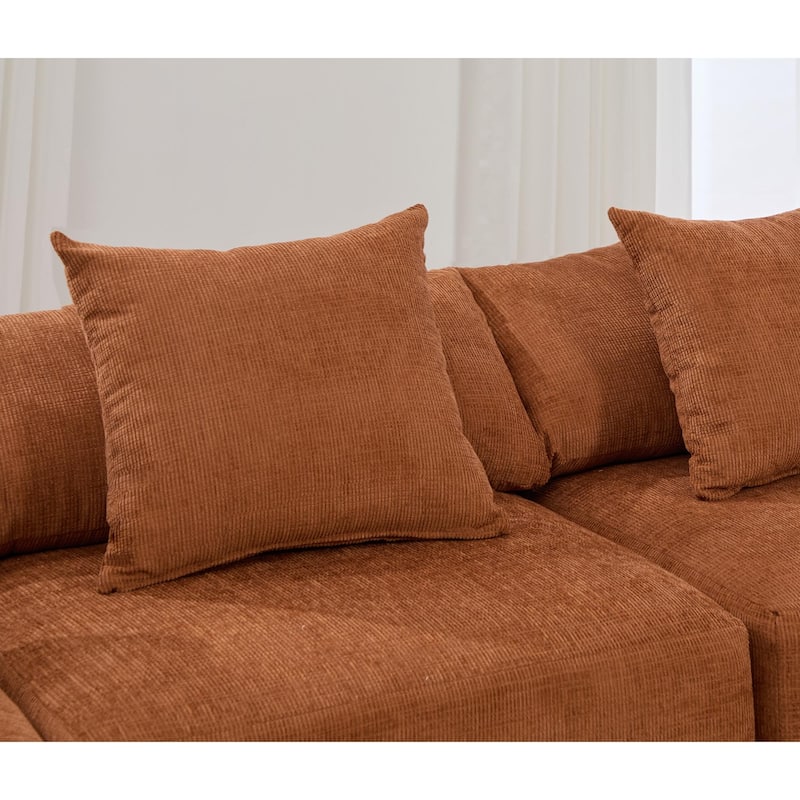 142" L Shaped Modular Sectional Sofa No Assembly