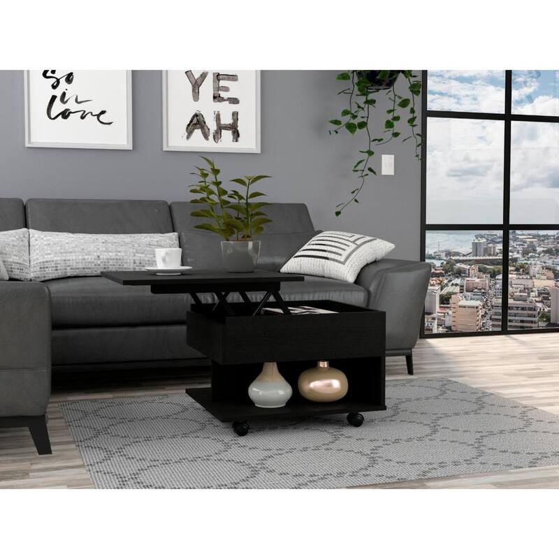 TUHOME Luanda Lift Top Coffee Table, Casters and One Shelf On Sale Bed Bath & Beyond 28493251