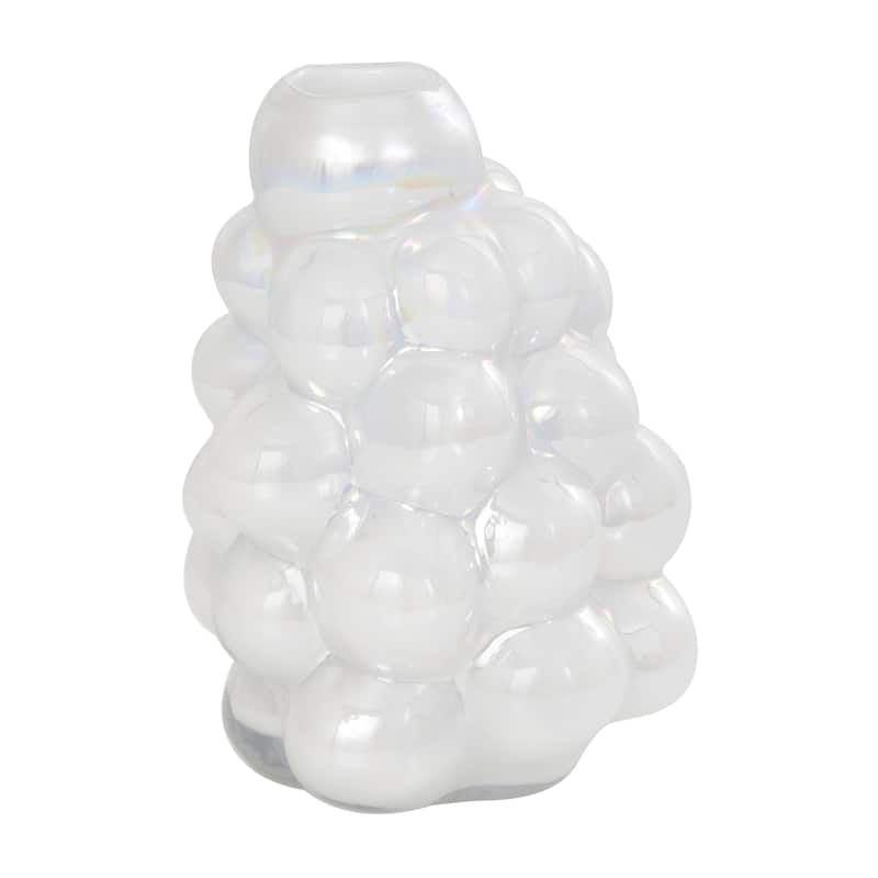 Clear Glass Handmade Abstract Bubble Vase