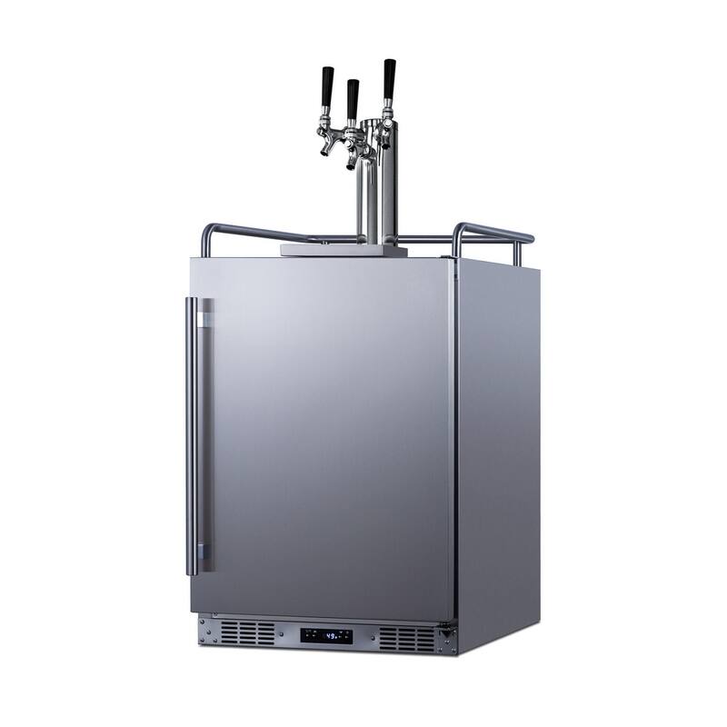 Summit SBC683OSTRIPLE 24" Wide 5.6 Cu. Ft. Free Standing Beer Triple