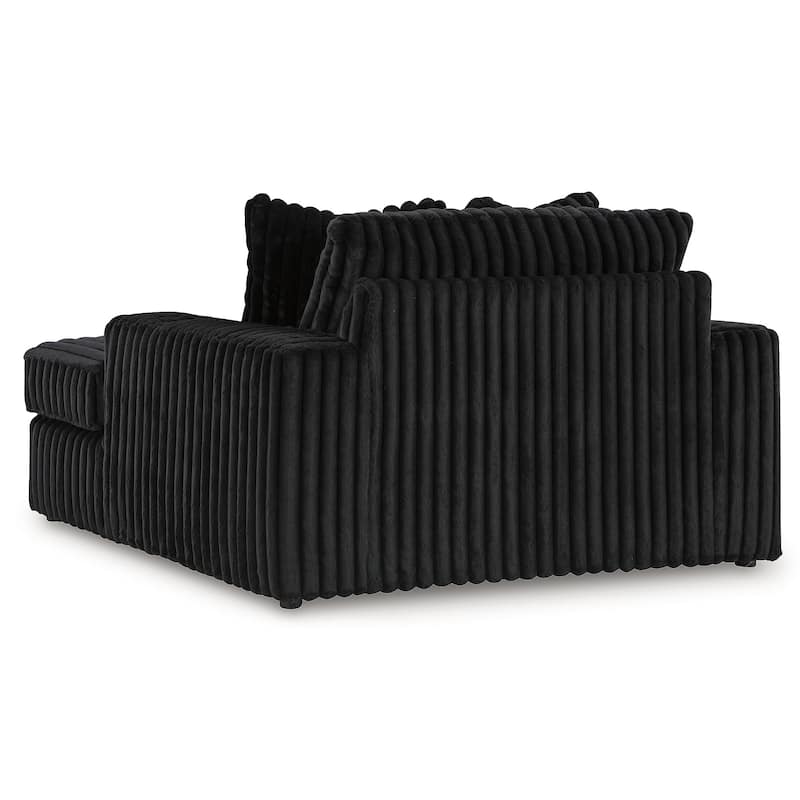 Signature Design by Ashley Midnight-Madness Black Oversized Chaise - 64"W x 68"D x 41"H