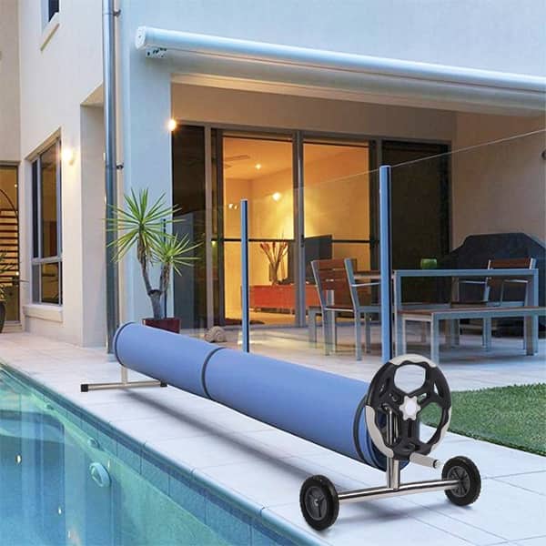 18 Ft Aluminum Inground Solar Cover Swimming Pool Cover Reel - Bed