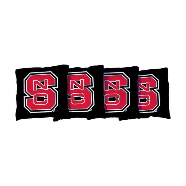 slide 2 of 3, North Carolina State Wolfpack Black Cornhole Bags All-Weather Resin Filled