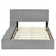 preview thumbnail 4 of 34, Full Velvet Platform Bed with Cup Holders and Storage