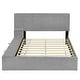 preview thumbnail 13 of 34, Upholstered Platform Bed with Lateral Storage Compartments and Thick Fabric,Velvet