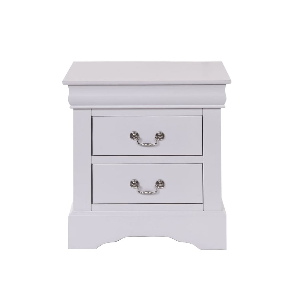 2 Drawers Solid Pine Nightstand
