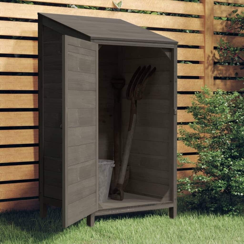 vidaXL Garden Shed Anthracite 21.7"x20.5"x44.1" Solid Wood Fir - 21.7" x 20.5" x 44.1"