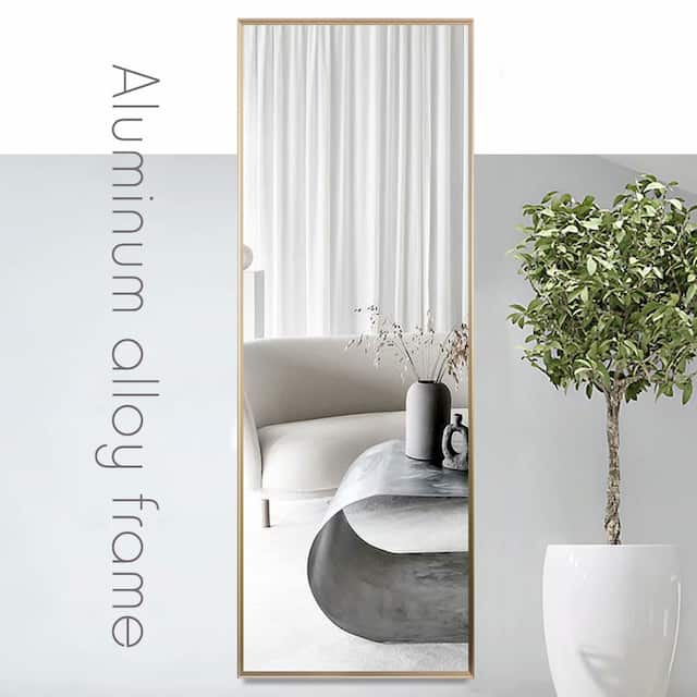 Carson Carrington Paaskynen Aluminum Alloy Full Length Floor Mirror - 59x20 - Gold