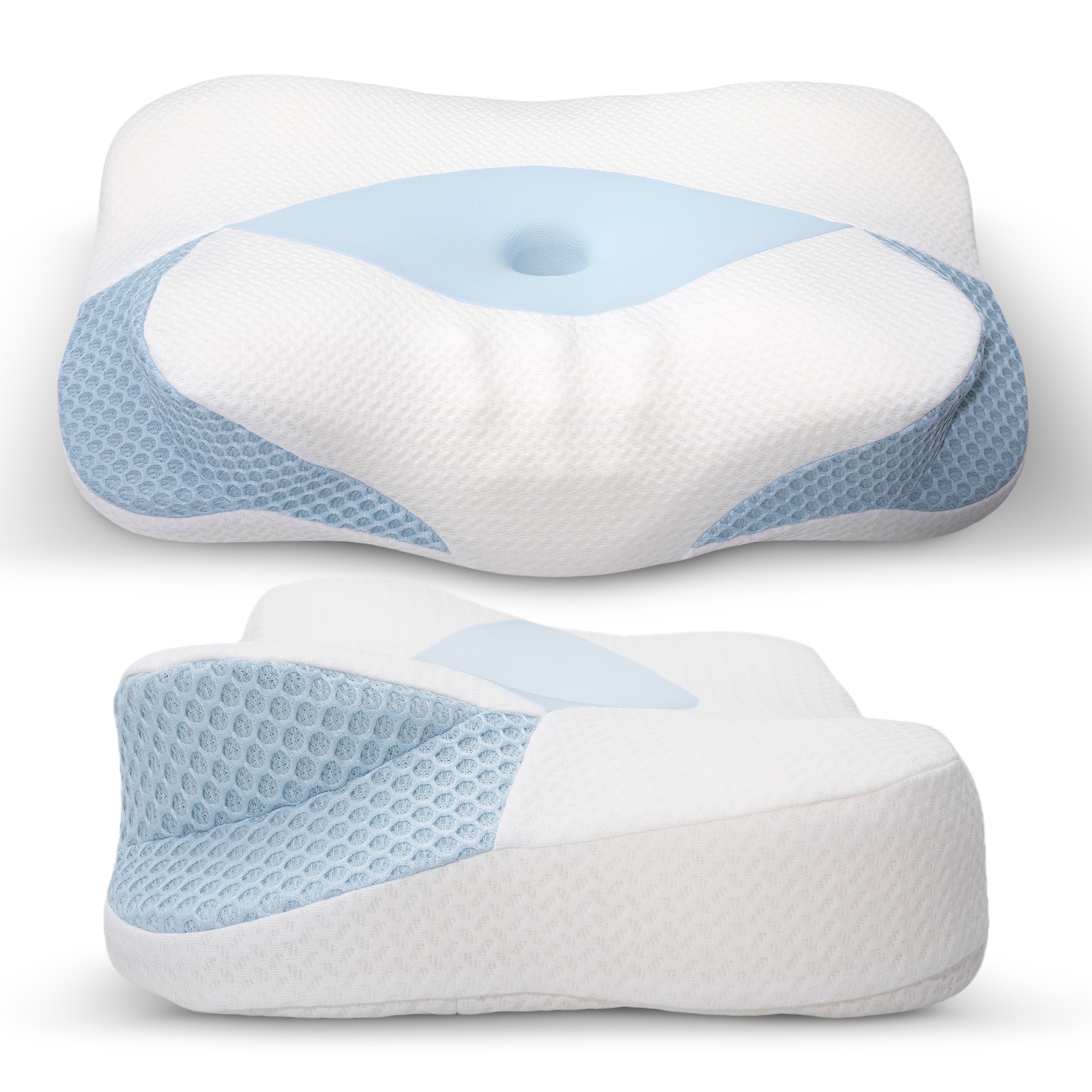 Cheer Collection Orthopaedic Memory Foam Cervical Pillow With Washable Cover