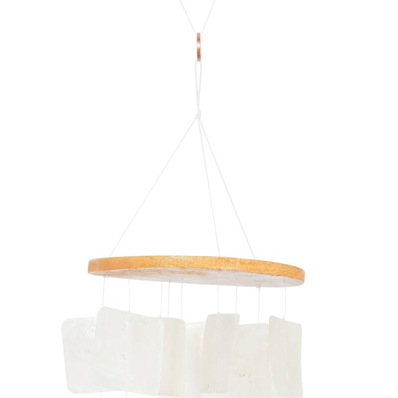 Teal Capiz Shell Waterfall Windchime