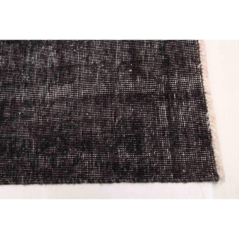 ECARPETGALLERY Hand-knotted Color Transition Black Wool Rug - 5'0 x 7'1