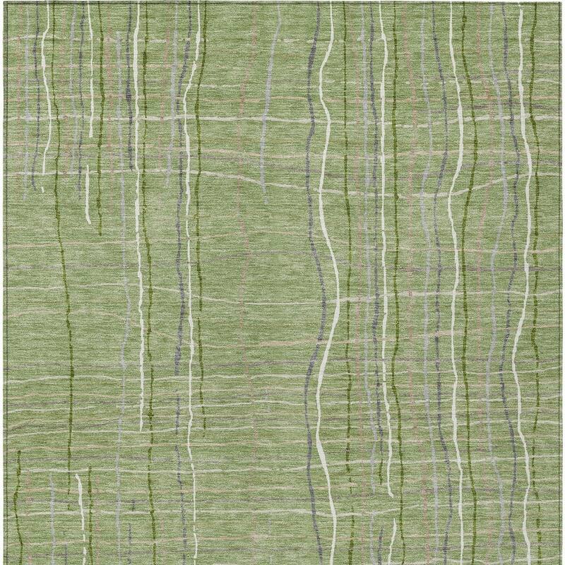 HomeRoots Striped Transitional Rectangle Outdoor Rug