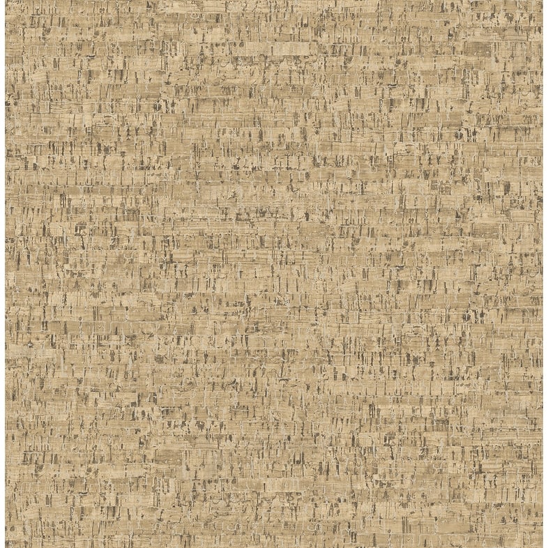 Brewster Burl Neutral Small Faux Cork Wallpaper - 20.5in x 396in x 0.025in