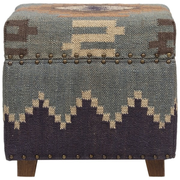 HERAT ORIENTAL Handmade Kilim Upholstered Wooden Storage Stool Bed