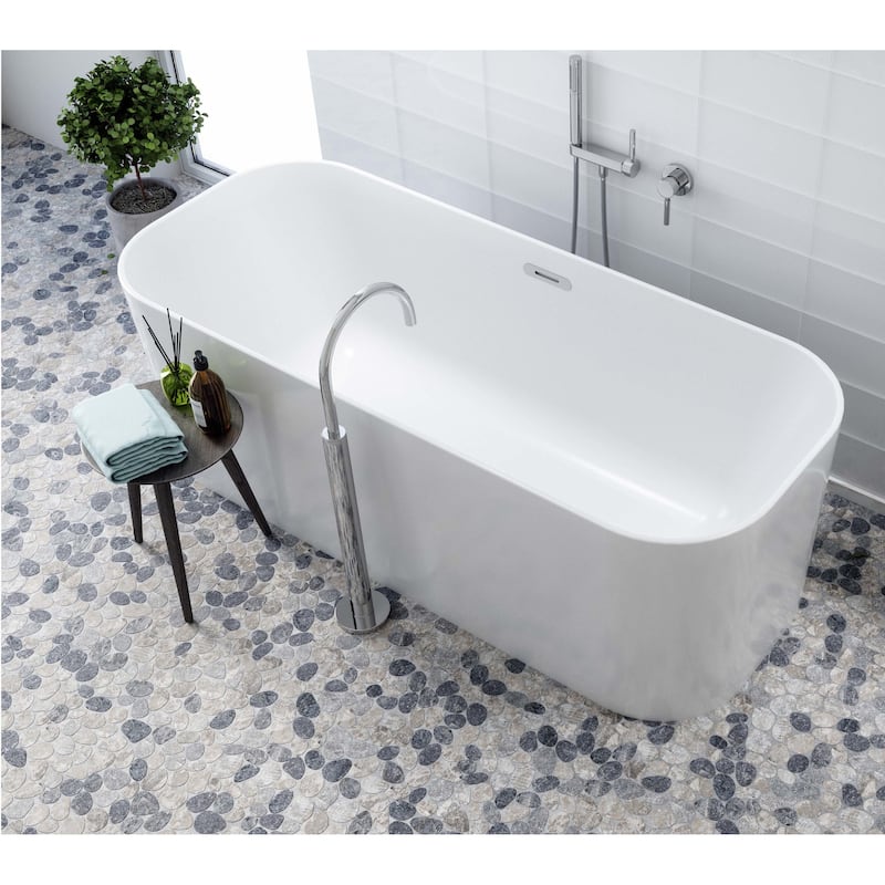 Cruz Bay Studio XC3 Coin Marble - 11" x 11" Pebble and Rock Floor and