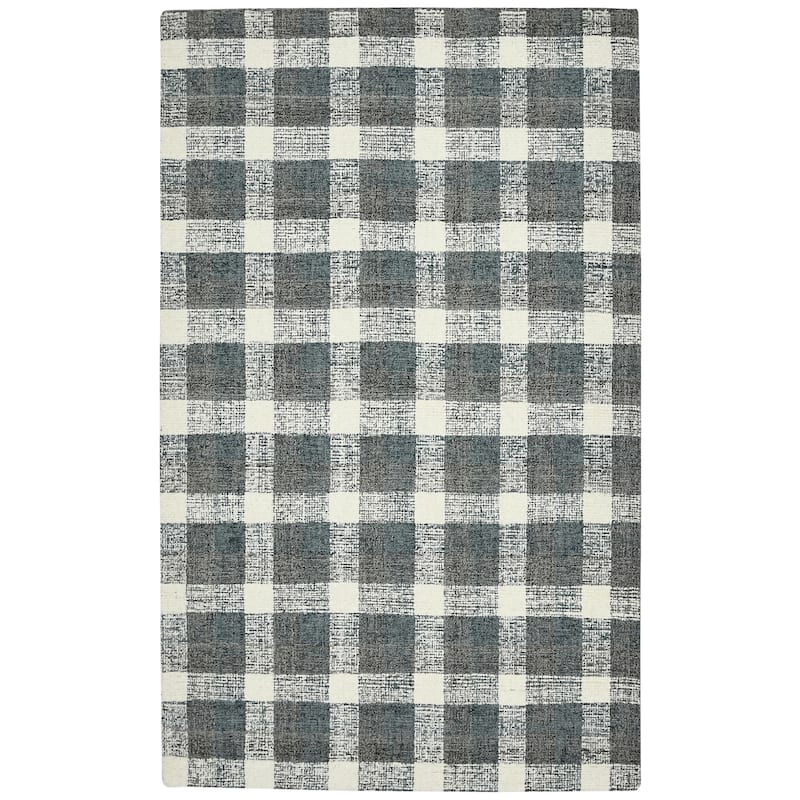 Tennessee Tartan Plaid Hand-Tufted Wool Rug
