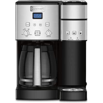 Single Serve + 12 Cup Coffee Maker, Offers 3-Sizes: 6-Ounces, 8-Ounces and 10-Ounces