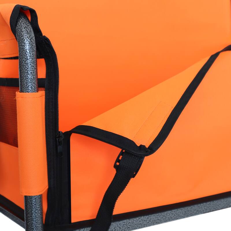 3-in-1 Folding Wagon with Bench Seat - 500lbs Capacity, 9"x4" Beach Tires for Camping & Beach