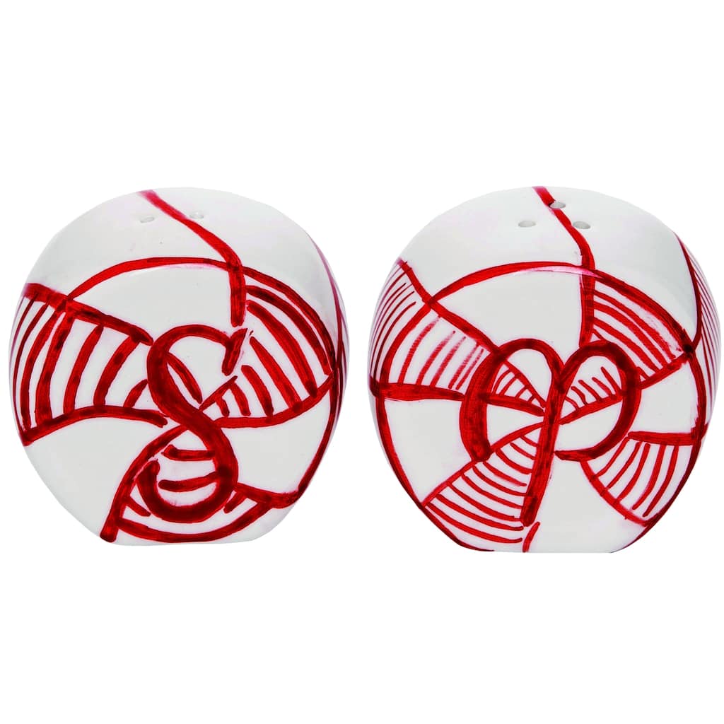 Transpac Dolomite 7.5 in. Multicolor Christmas Vintage Holiday Salt and Pepper Shaker Set of 2